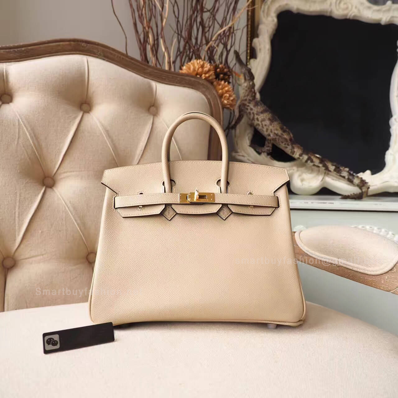 Hermes Birkin 25 Bag in s2 Trench Epsom GHW